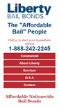 Mobile Screenshot of libertybailofcalifornia.com